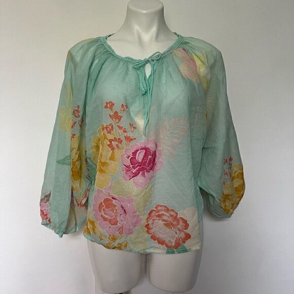 Farm Rio Floral Boho Pheasant Top - Picture 8 of 8